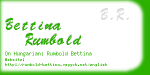 bettina rumbold business card